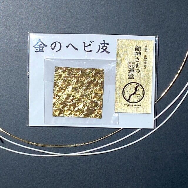 お財布守り 金のヘビ皮