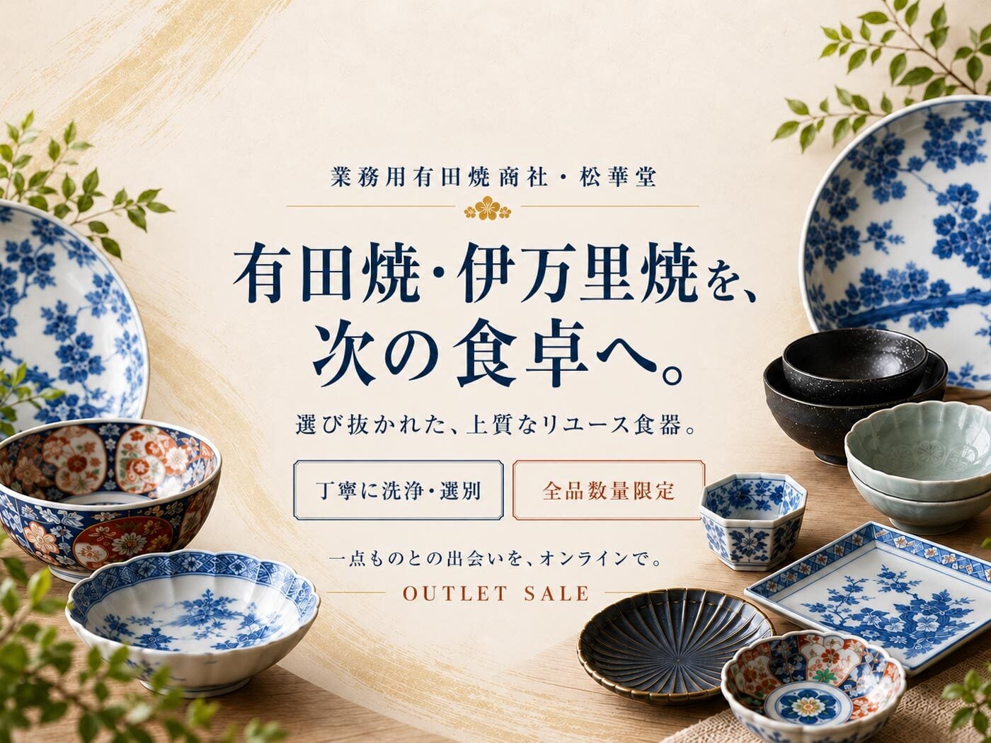 有田焼の株式会社松華堂 リユース食器のオンラインショップ