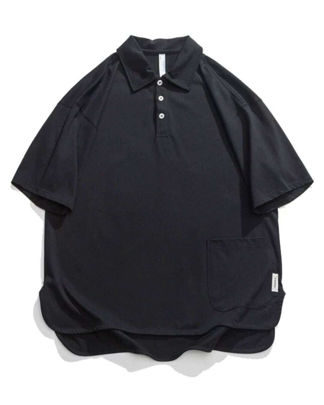 パッチポケットオーバーサイズ半袖ポロシャツ　S0458　¥7,980