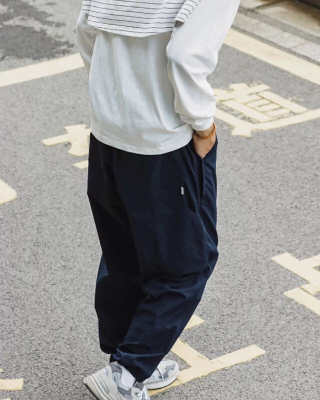 ドローストリングワイドテーパードイージーパンツ　S0387　¥9,980