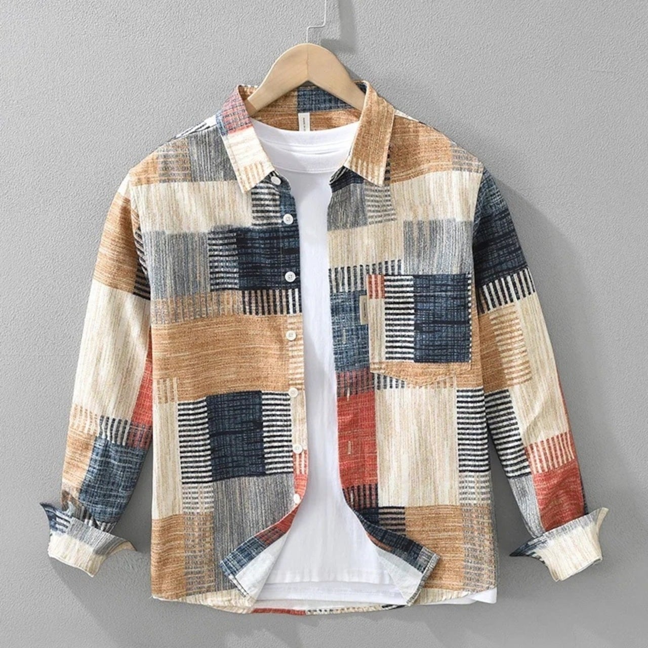 Square Print Shirt / スクエア プリント シャツ