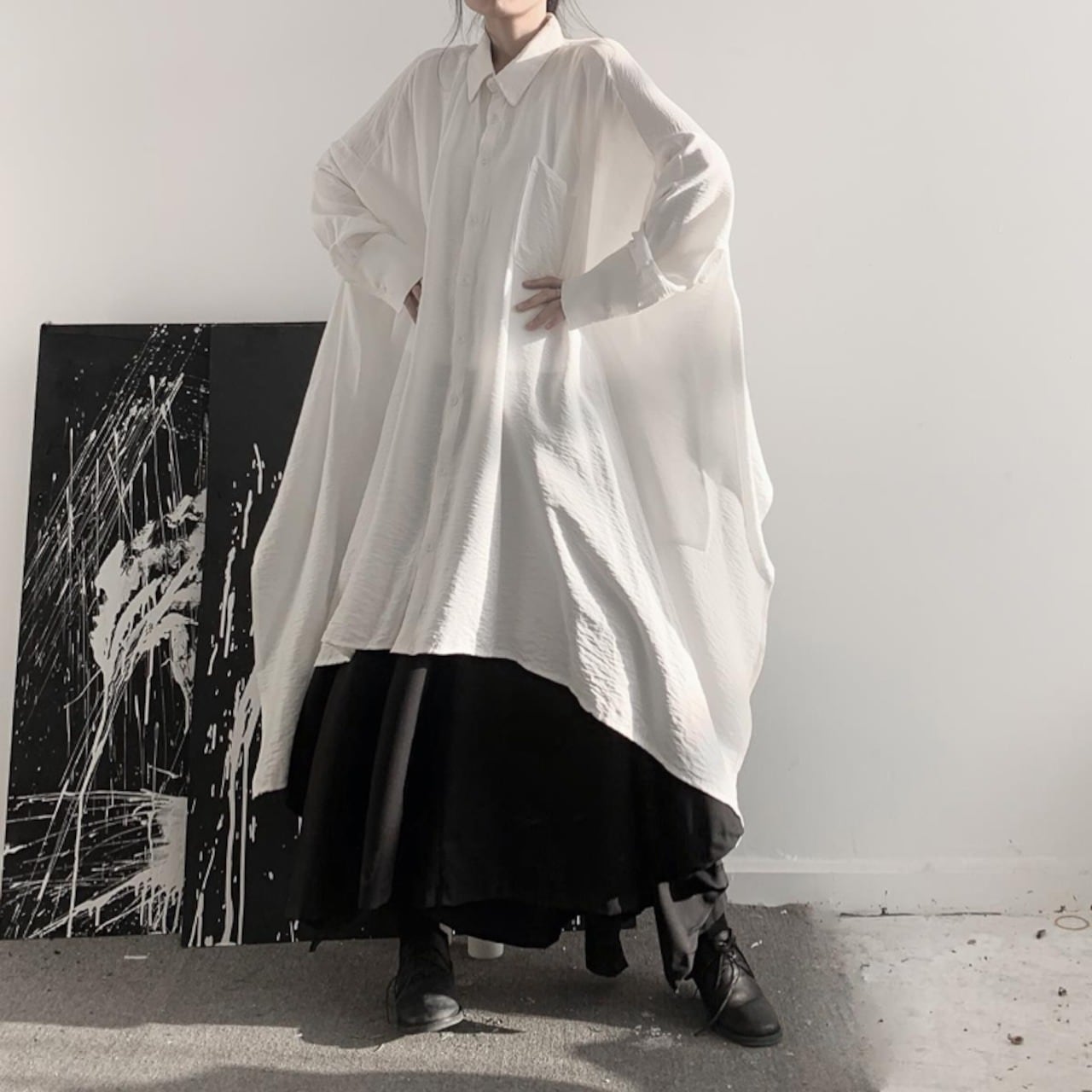 Irregular Loose Long Shirt / イレギュラー ルーズ ロング シャツ