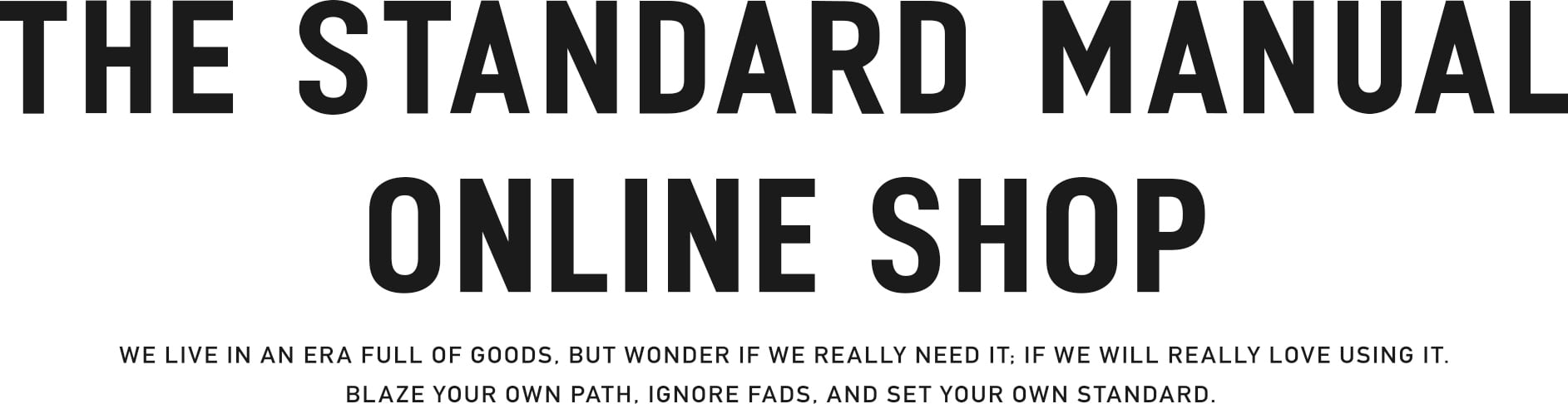 THE STANDARD MANUAL