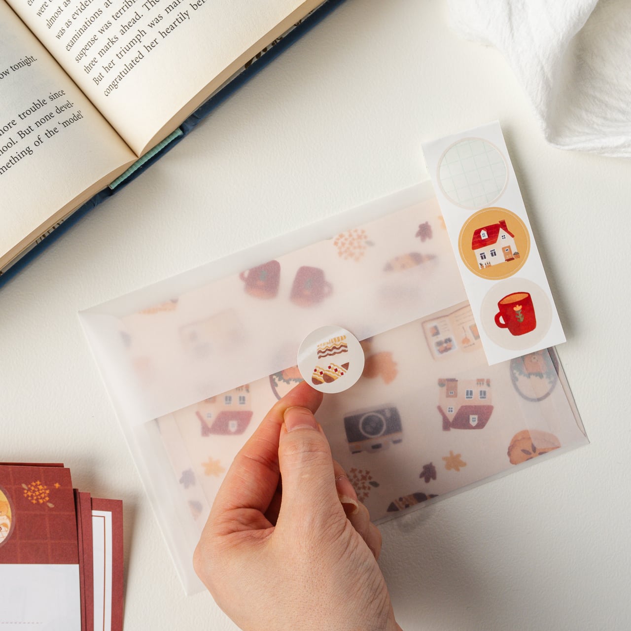 くまとふたりのおうちレターセット