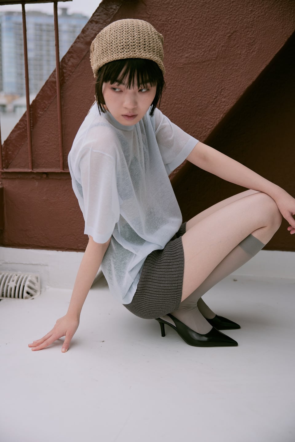 【トゴール】tyn.TGOR ベージュ リボン付きビスチェ F タンクトップ トゴール】tyn.TGOR ベージュ リボン付きビスチェ F タンク