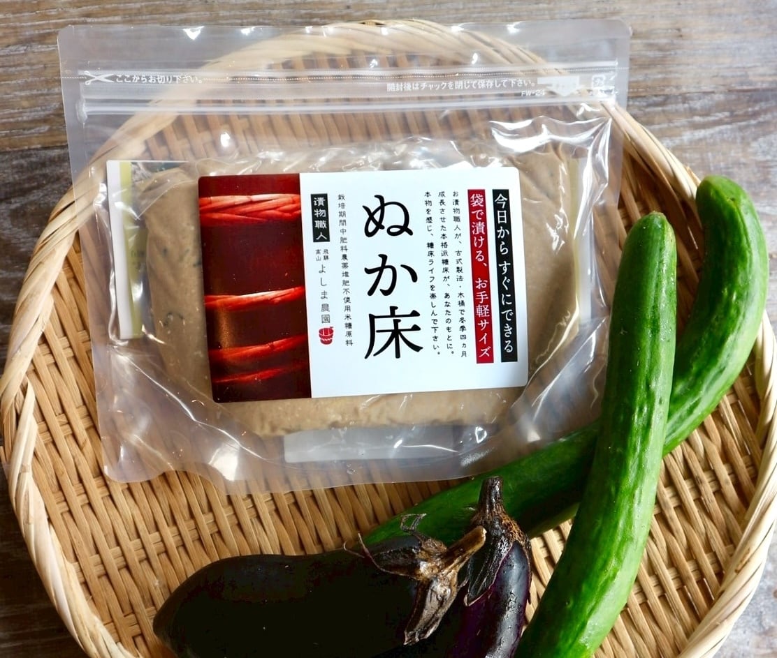 よしま農園さんの
【熟成糠床】
発酵の力で夏野菜を
さらに美味しく！