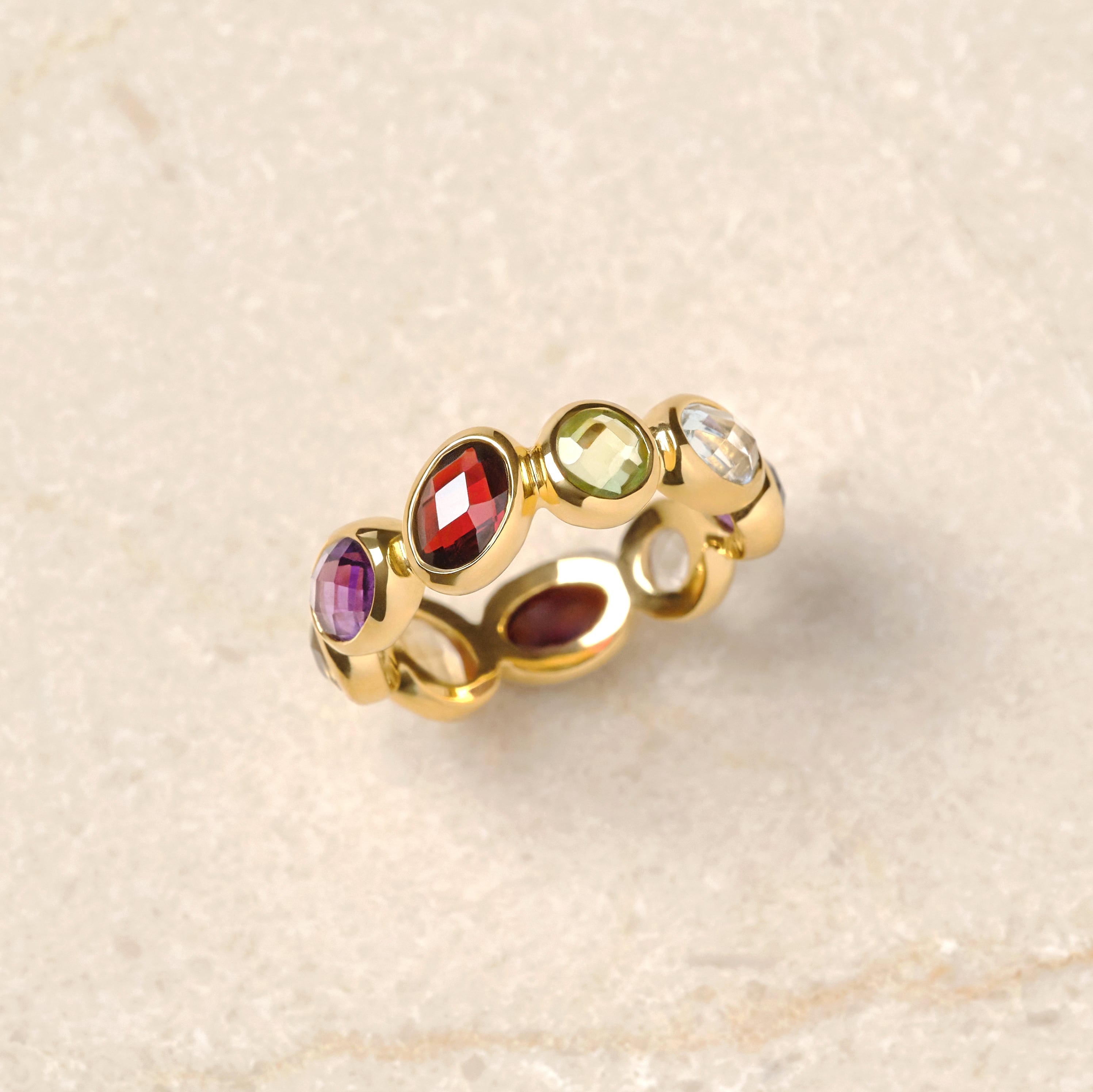 S925 MULTI STONE ETERNITY RING