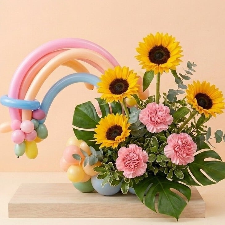 7月26日（日）11：00～
バルーン＆生花のワークショップ開催

ネット予約特典あり！！
※写真はイメージです。