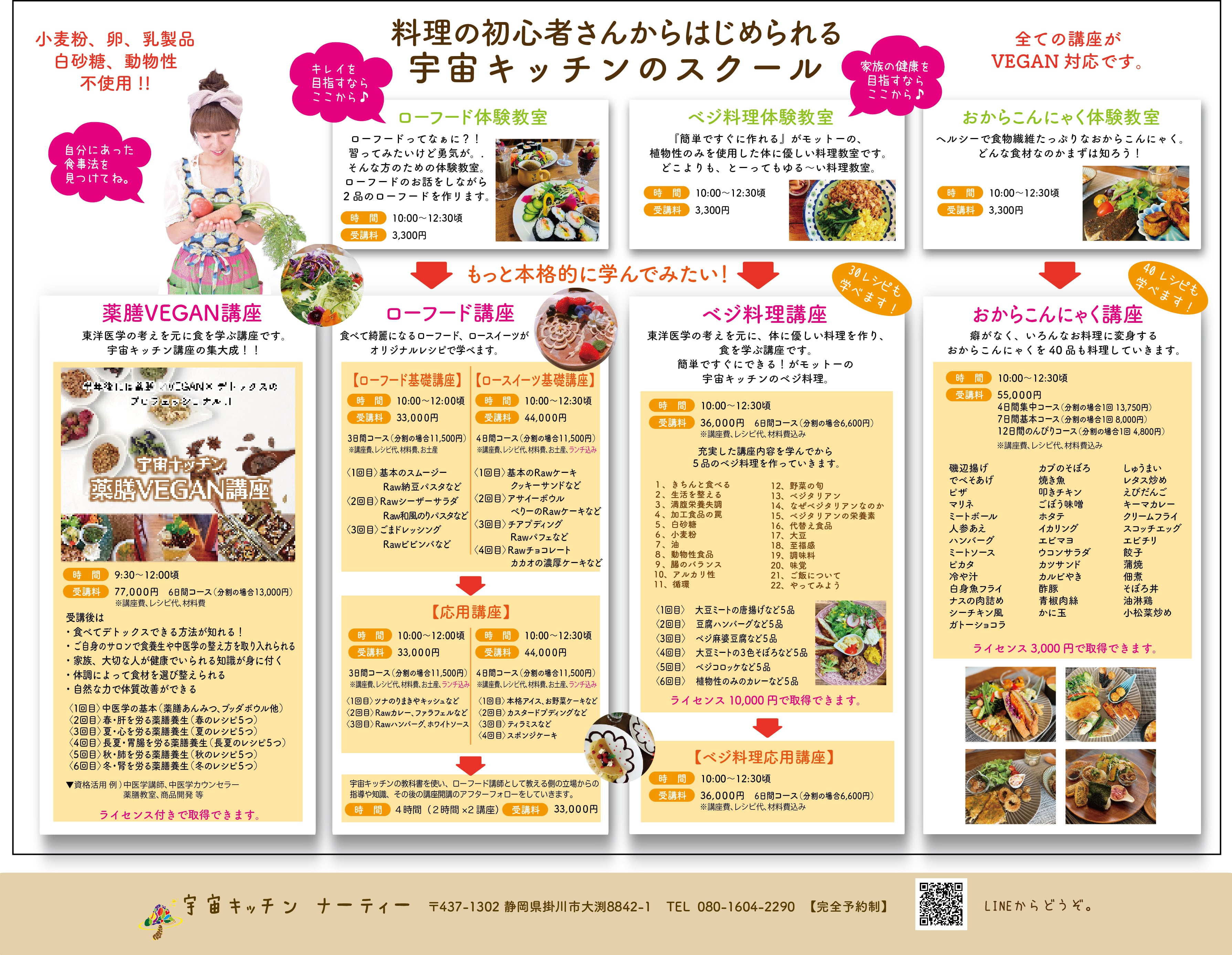 料理教室、資格講座