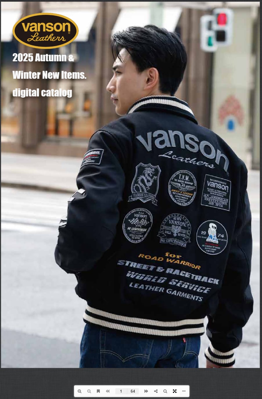 Vanson ブラック モッズコート ファー付き org.jpg