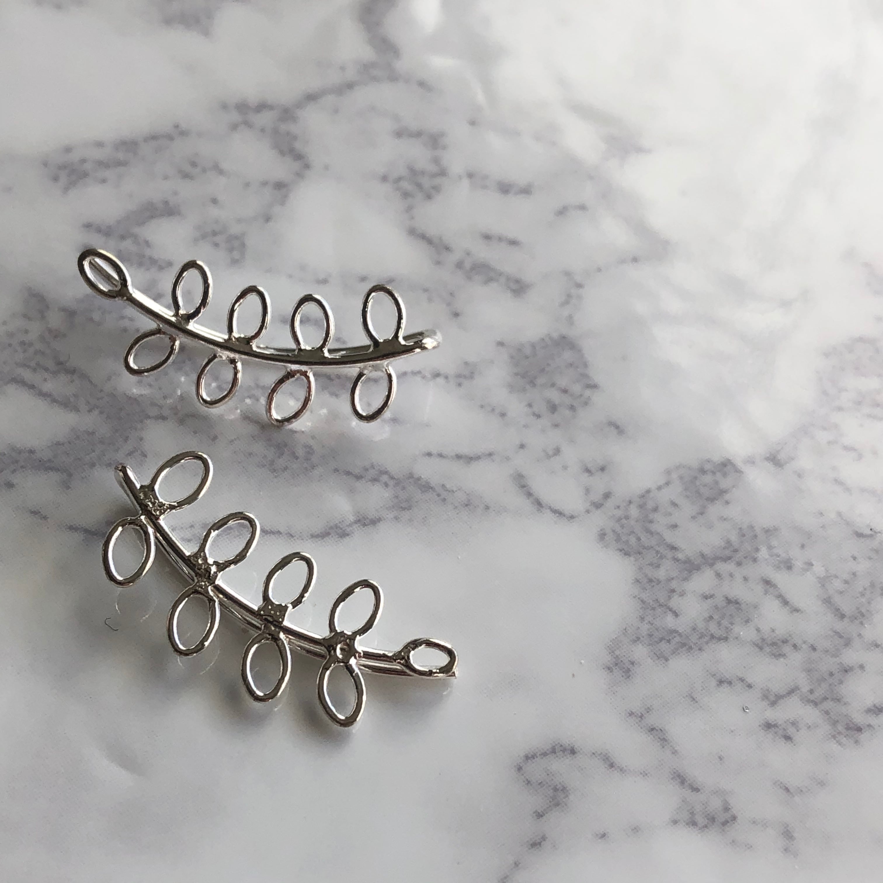 natural leaf ear cuff