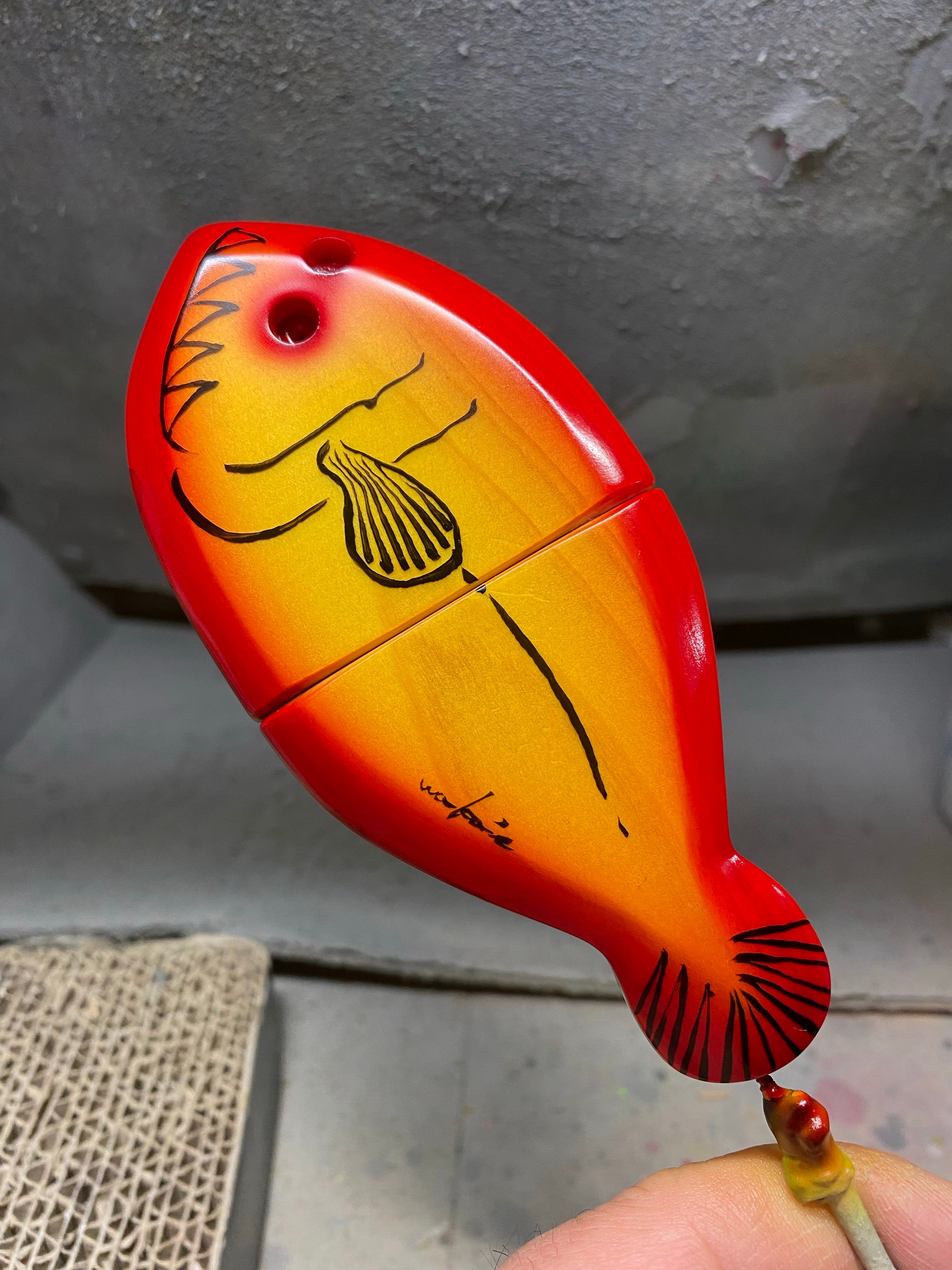 ハンドメイドトップウォータープラグ「WA-KA-'S]