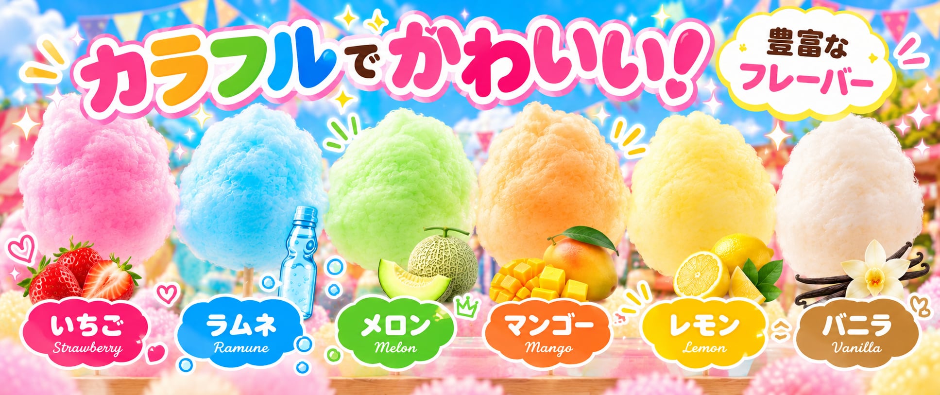 わたあめページ わたあめ日和 │ 業務用わたあめ・カップ入り・卸売り・格安・仕入れ