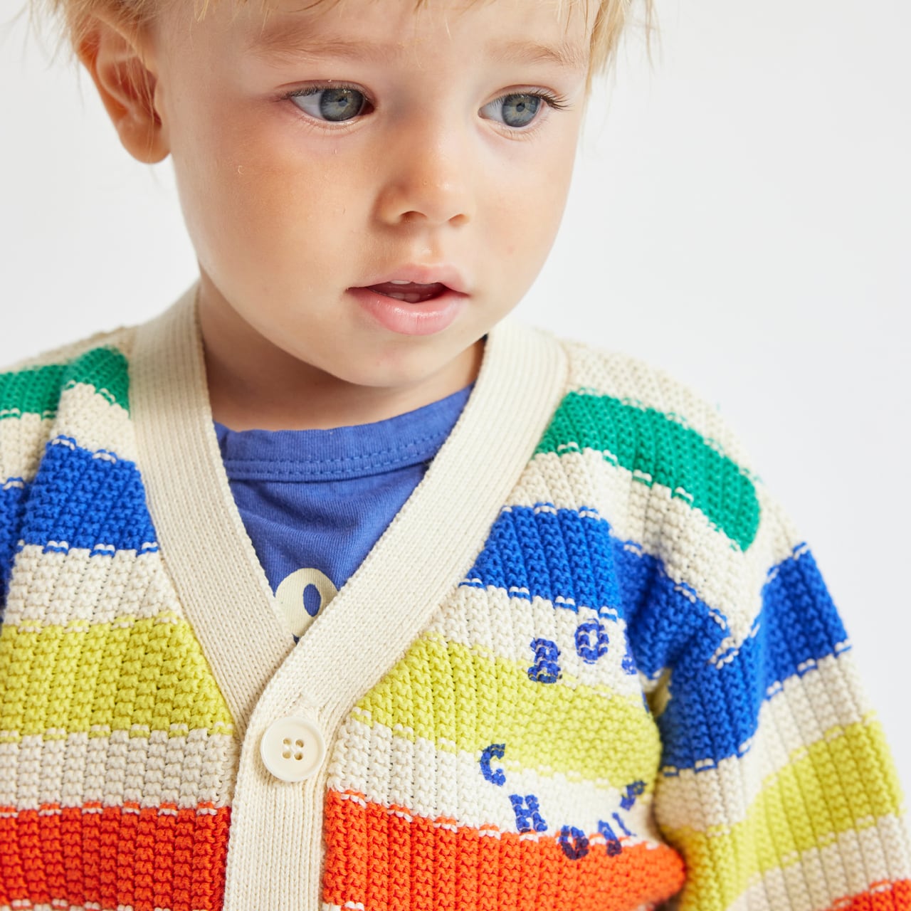 BOBO/Baby Bobo Choses Multicolor stripes cardigan/124AB110