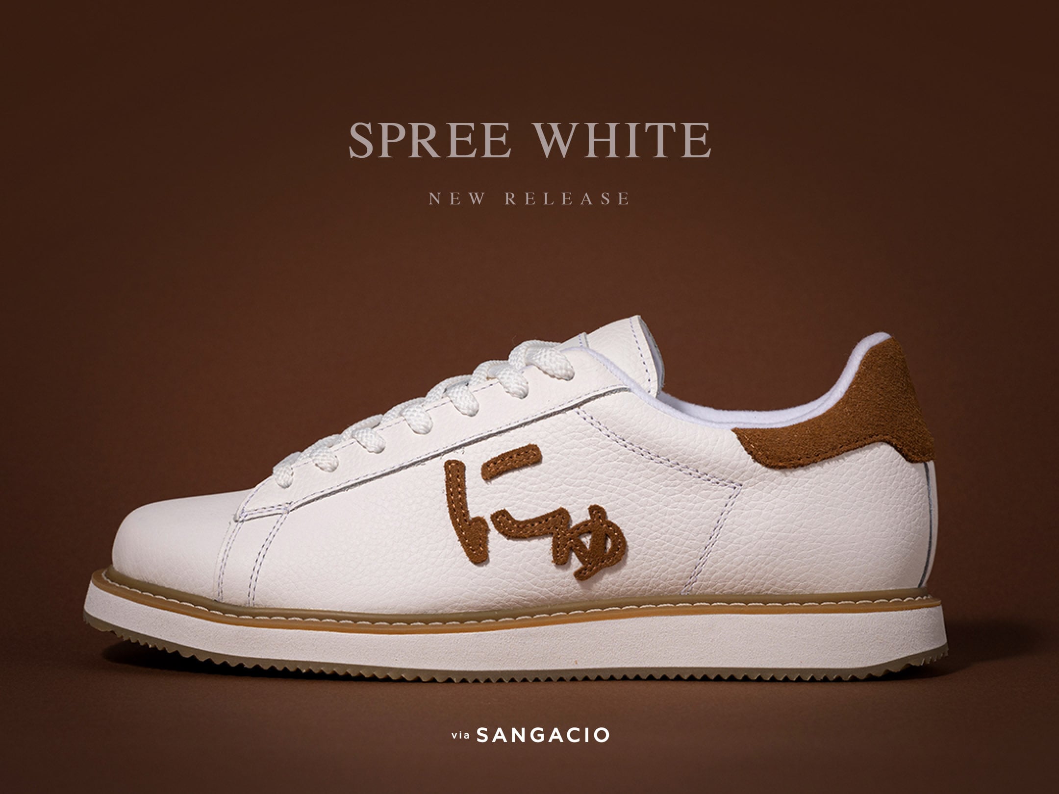 via SANGACIO にゅ～ずSPREE『ホワイト』27cm紳士靴を思わせる気品と