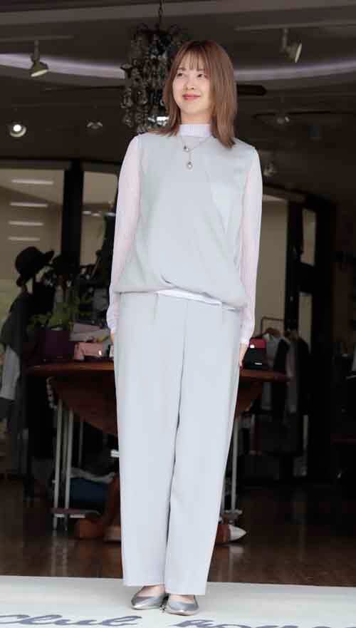 カシュクールブラウスとパンツのセットアップ | clubhouse_kumamoto_online