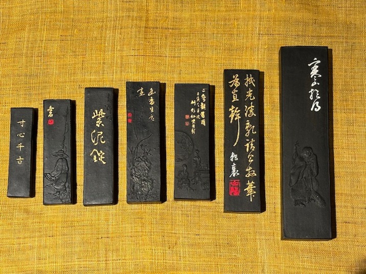 古梅園 創業西暦1577年老舗墨舗『飲中八仙』漆墨 最高級油煙墨 