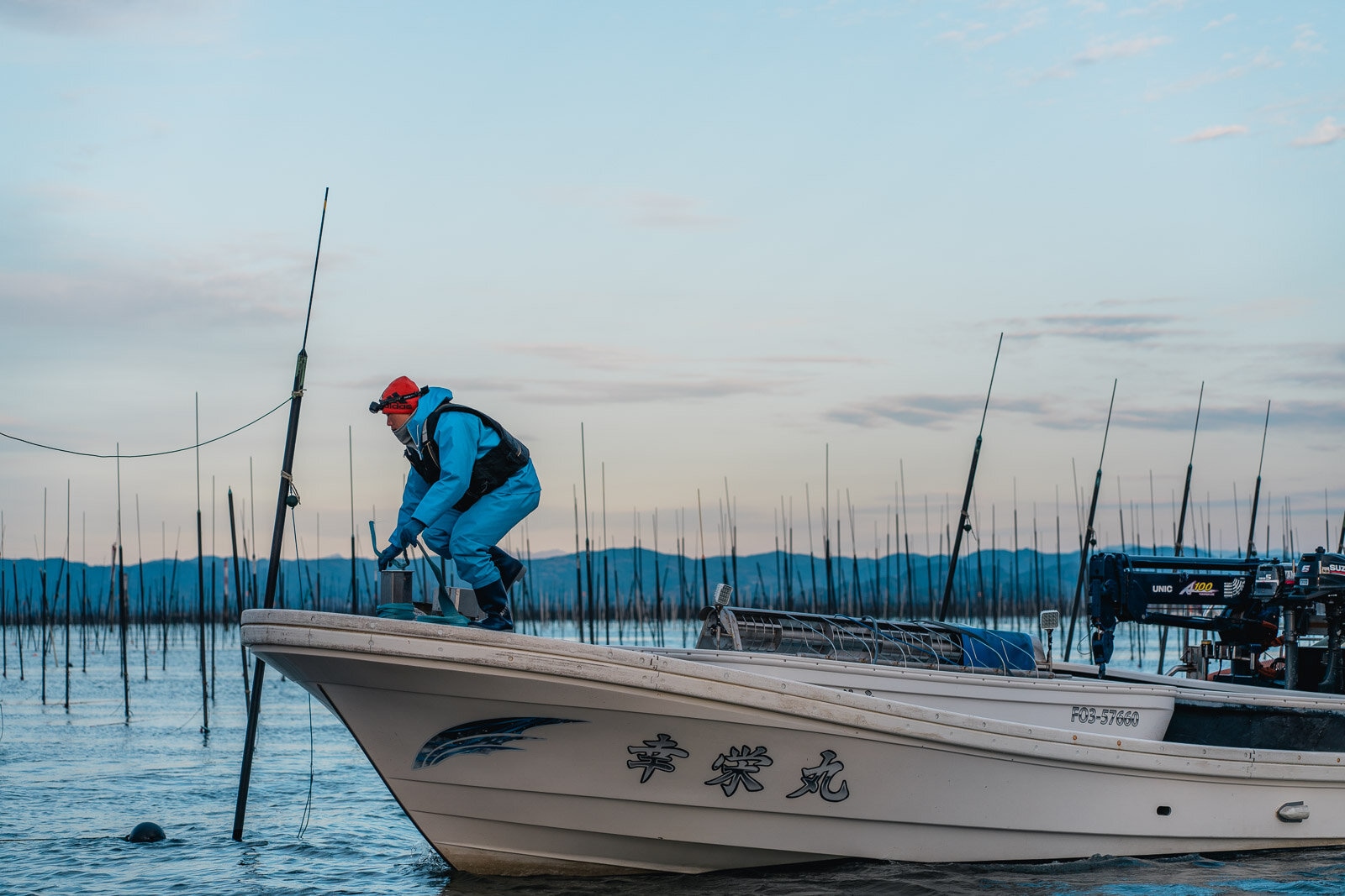 有明海の海苔師の舟
