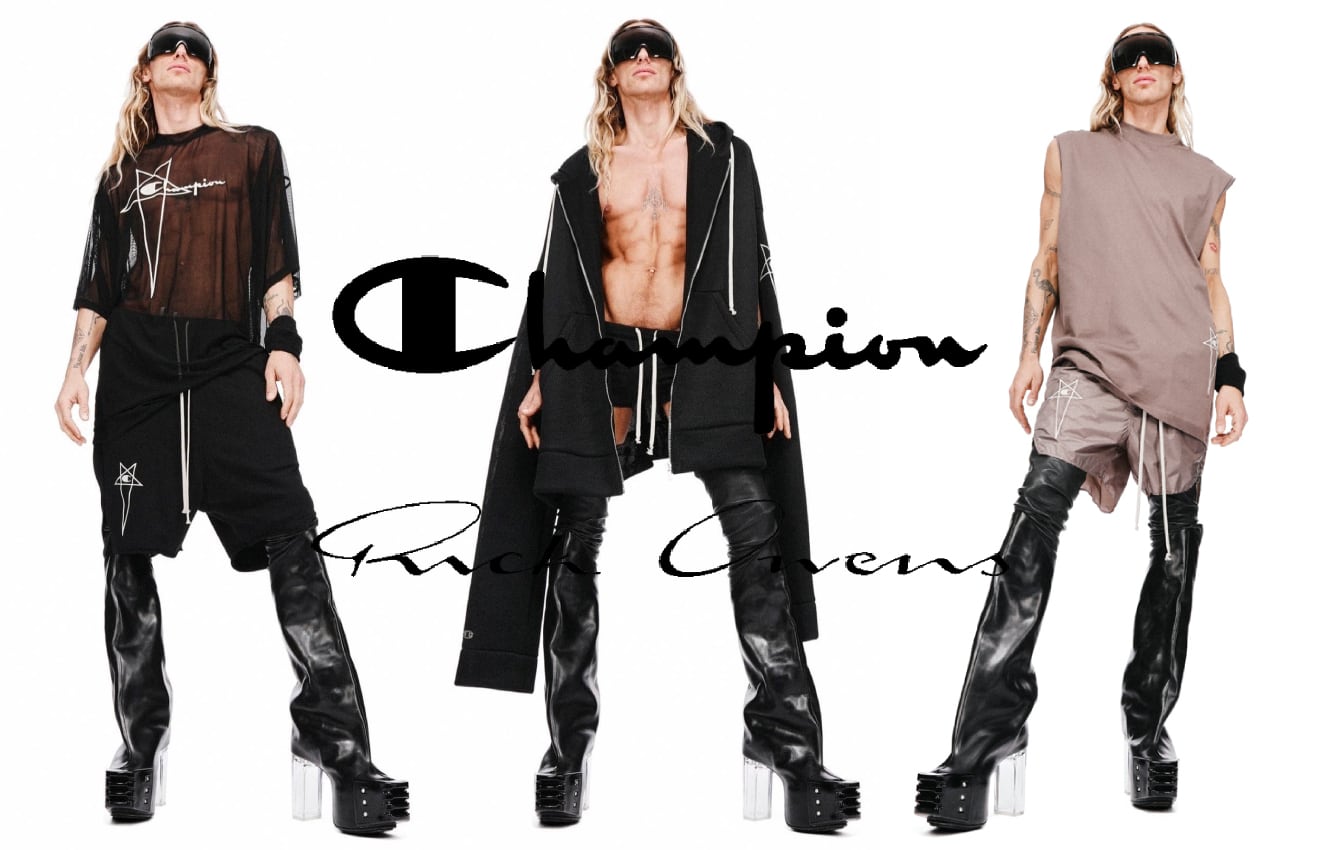 Champion x Rick Owens】コラボコレクション第4弾ONLINE販売開始 Champion x Rick Owens】コラボコレクション第4弾ONLINE販売開始