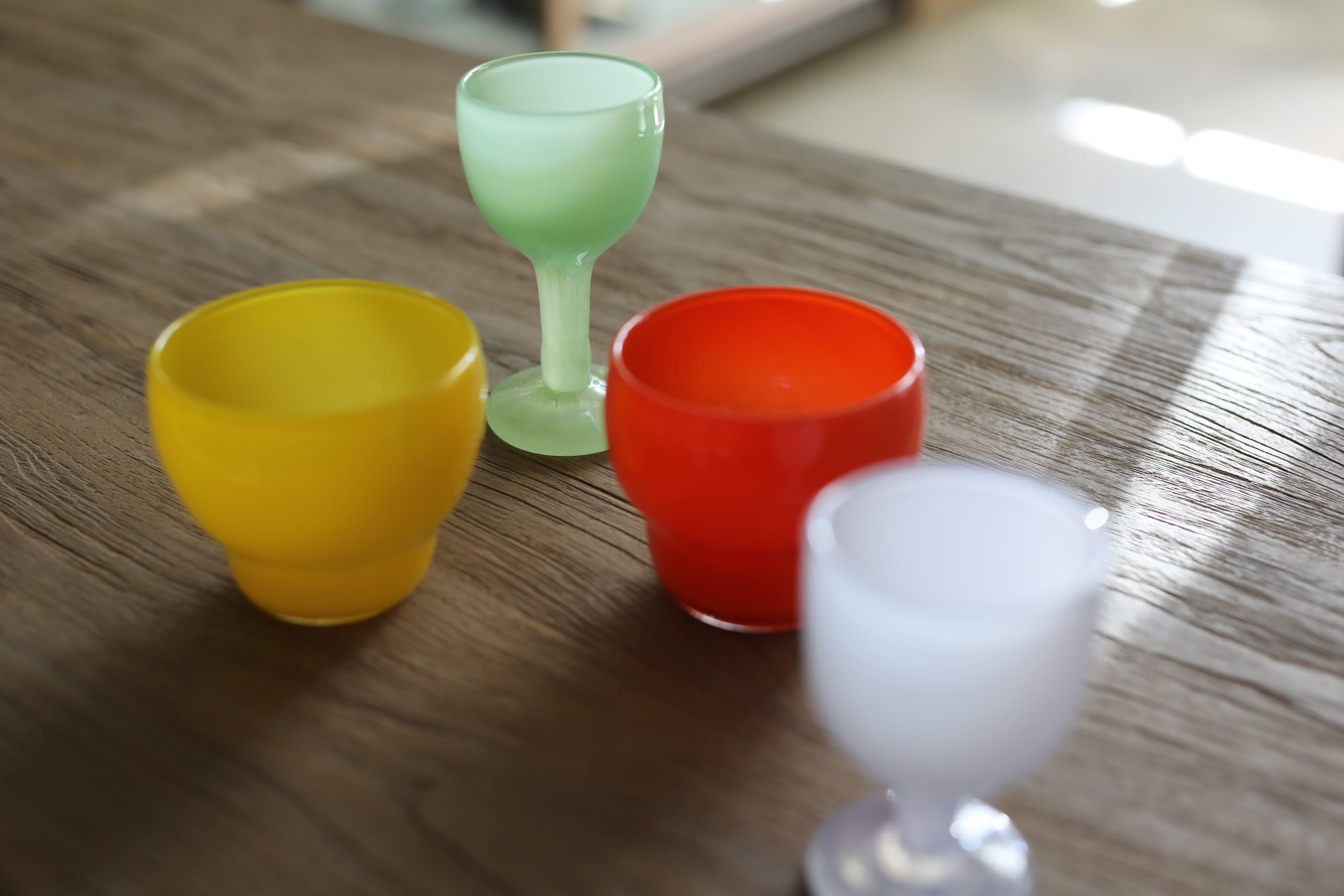 【一点物×2個セット】辻美友子　ガラスグラス　送料込 一点物×2個セット】辻美友子 ガラスグラス 送料込