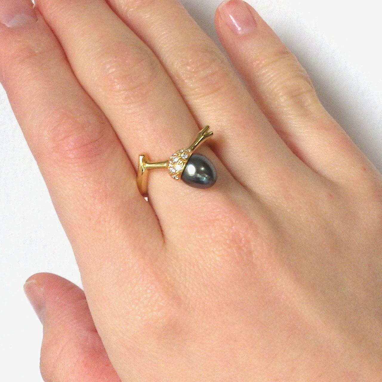 黒蝶ケシ真珠の《石庭》リングを追加しました | KAWABE JEWELRY online