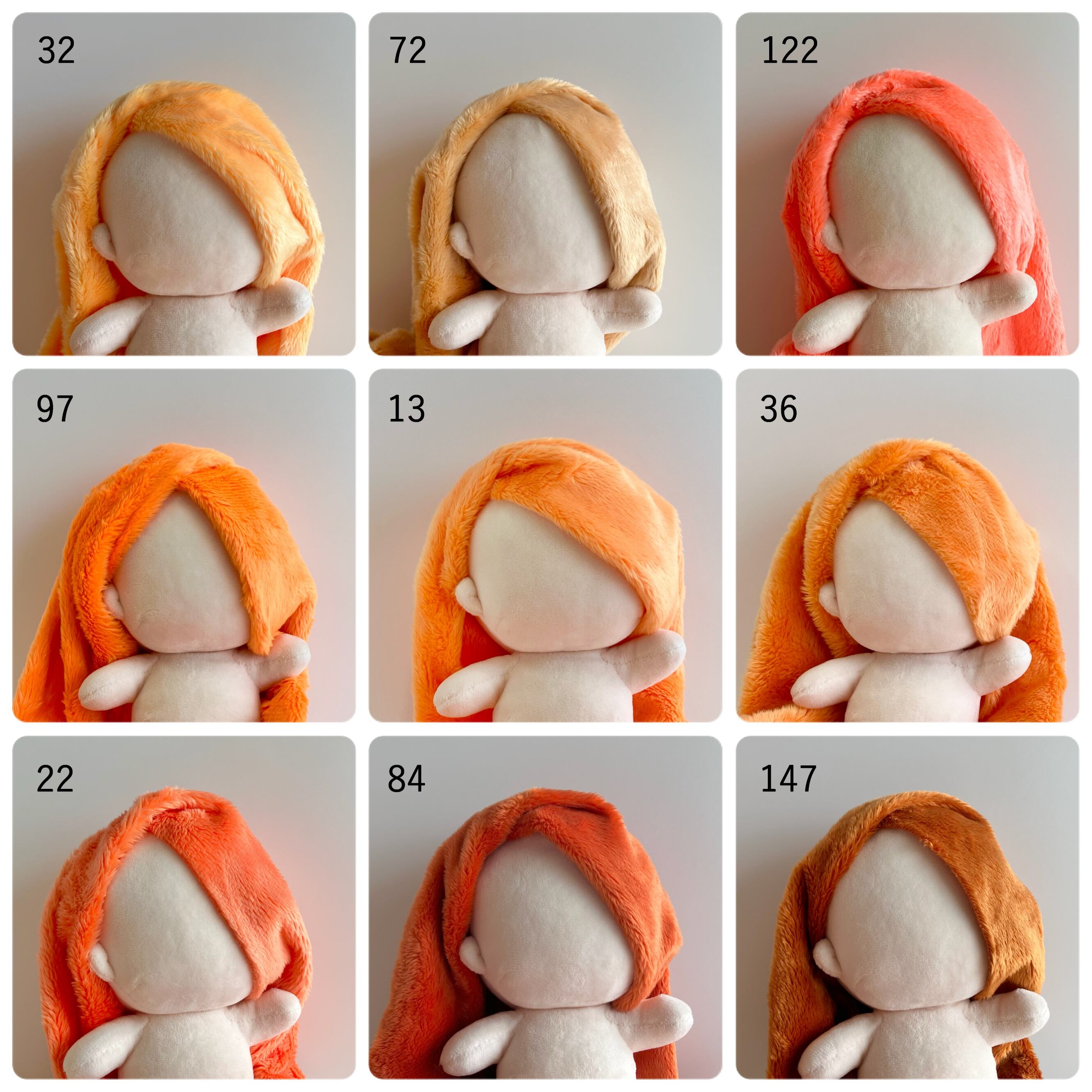 5mmボア色比較まとめ【オレンジ系】 | Little Closet │ ぬい服・ぬい