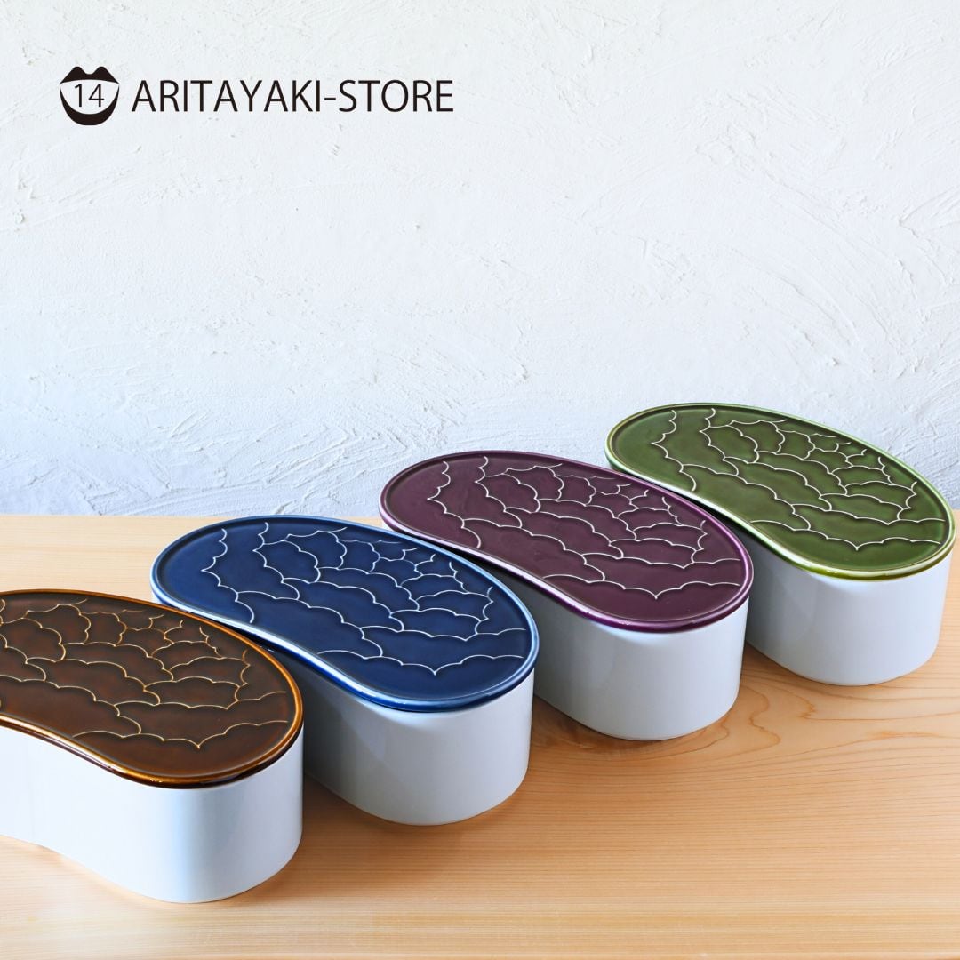 新商品】有田焼 福泉窯×ARITAYAKI-STORE 繭型蓋物 type: BICOLOR