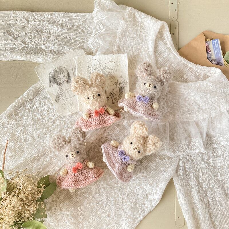 しあわせピンク子熊ちゃん」あみぐるみくま｜女の子が大好きなピンク色