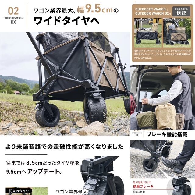 WAQ【🆕アウトドアワゴンDX】が《容量拡張機能付き》で登場❗️入荷 WAQ【🆕アウトドアワゴンDX】が《容量拡張機能付き》で登場❗️入荷