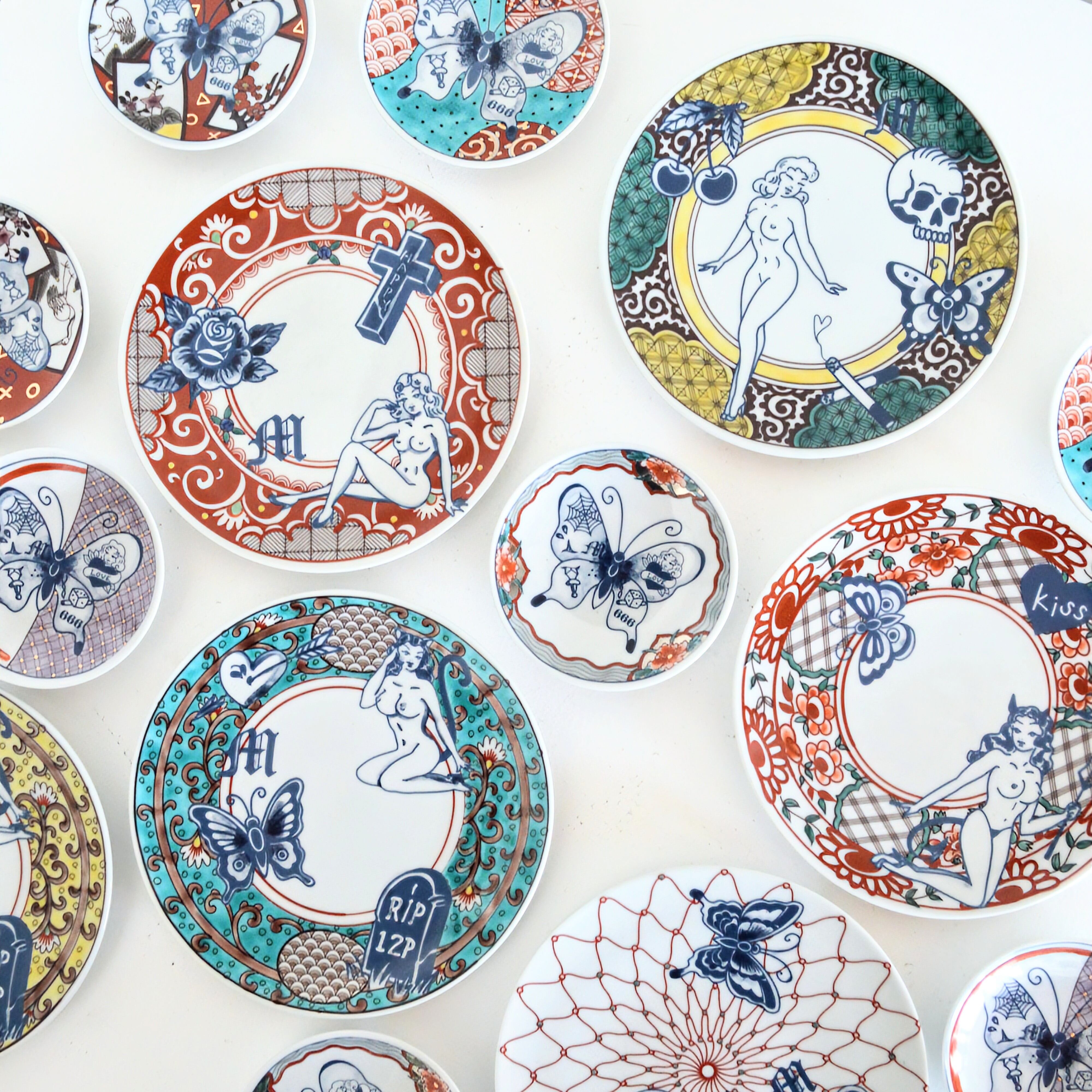 九谷焼 × OLD SCHOOL TATTOO 〈MIZUKI KUTANI〉の作品が入荷しました