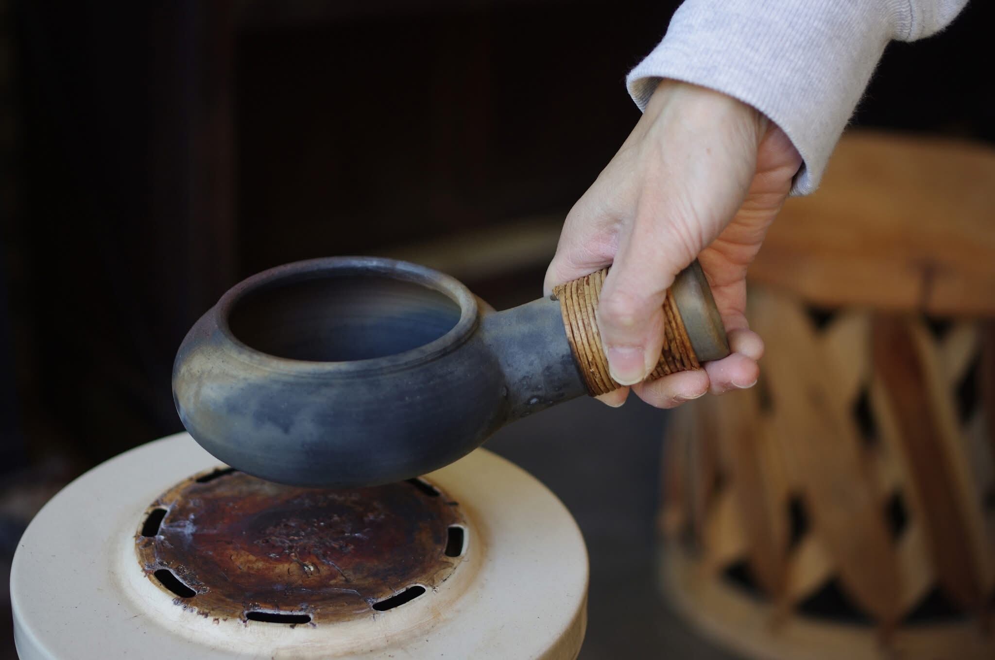 山崎さおりさんの焙烙 | 茶屋すずわ