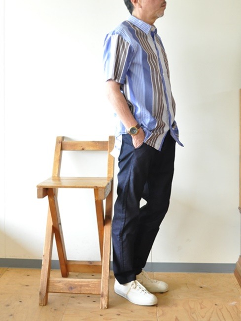 40代５０代の男性コーディネート 夏のご紹介です 清潔感を表したブルーとホワイトのコーデ Bluelineshop