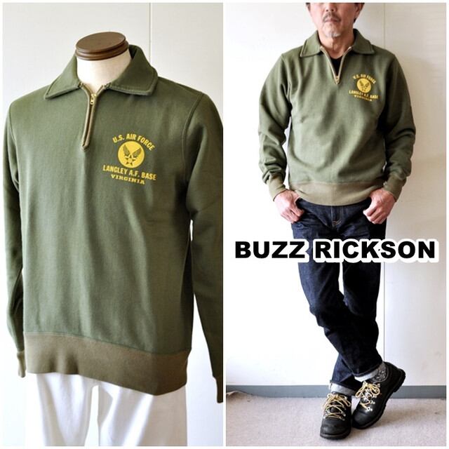 バズリクソン ＢＵＺＺＲＩＣＫＳＯＮ ジップスウェットハーフジップ スウェット トレーナー | bluelineshop