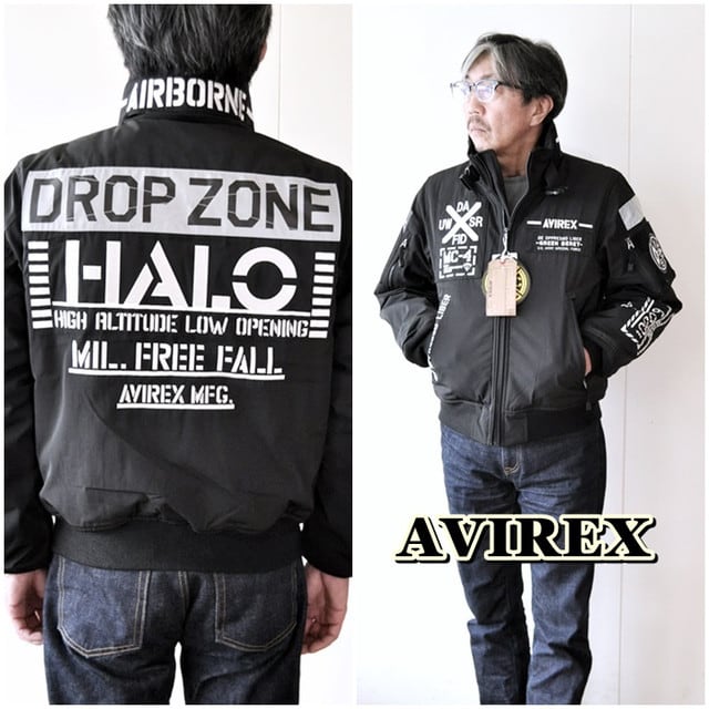 AVIREX ミリタリージャケット ブラック AVIREX アビレックス ミリタリージャケット ブルゾン | bluelineshop