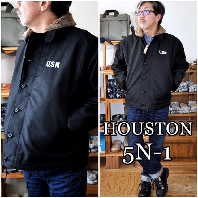 HOUSTON ヒューストン 紺色 n-1 デッキジャケット 38