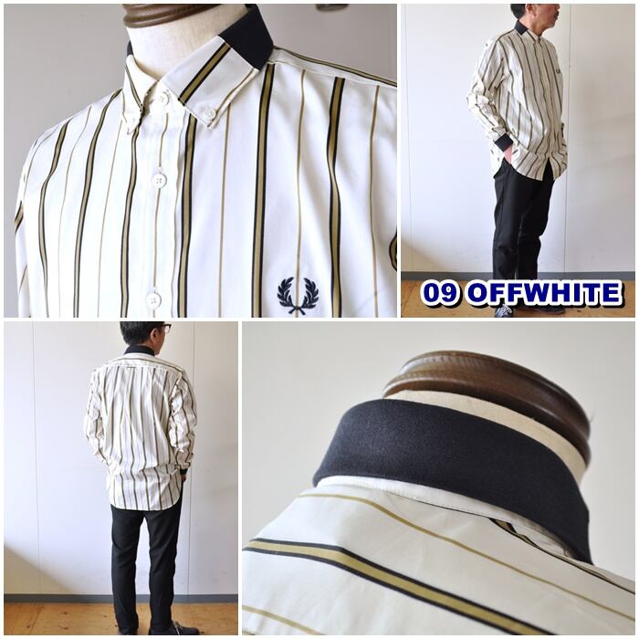 入園入学祝い フレッドペリー FREDPERRY 長袖シャツ ストライプ トップス