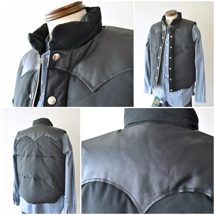 SUGARCANE シュガーケーン ダウンベスト レザーヨーク SUGARCANE シュガーケーン ダウンベスト レザーヨーク