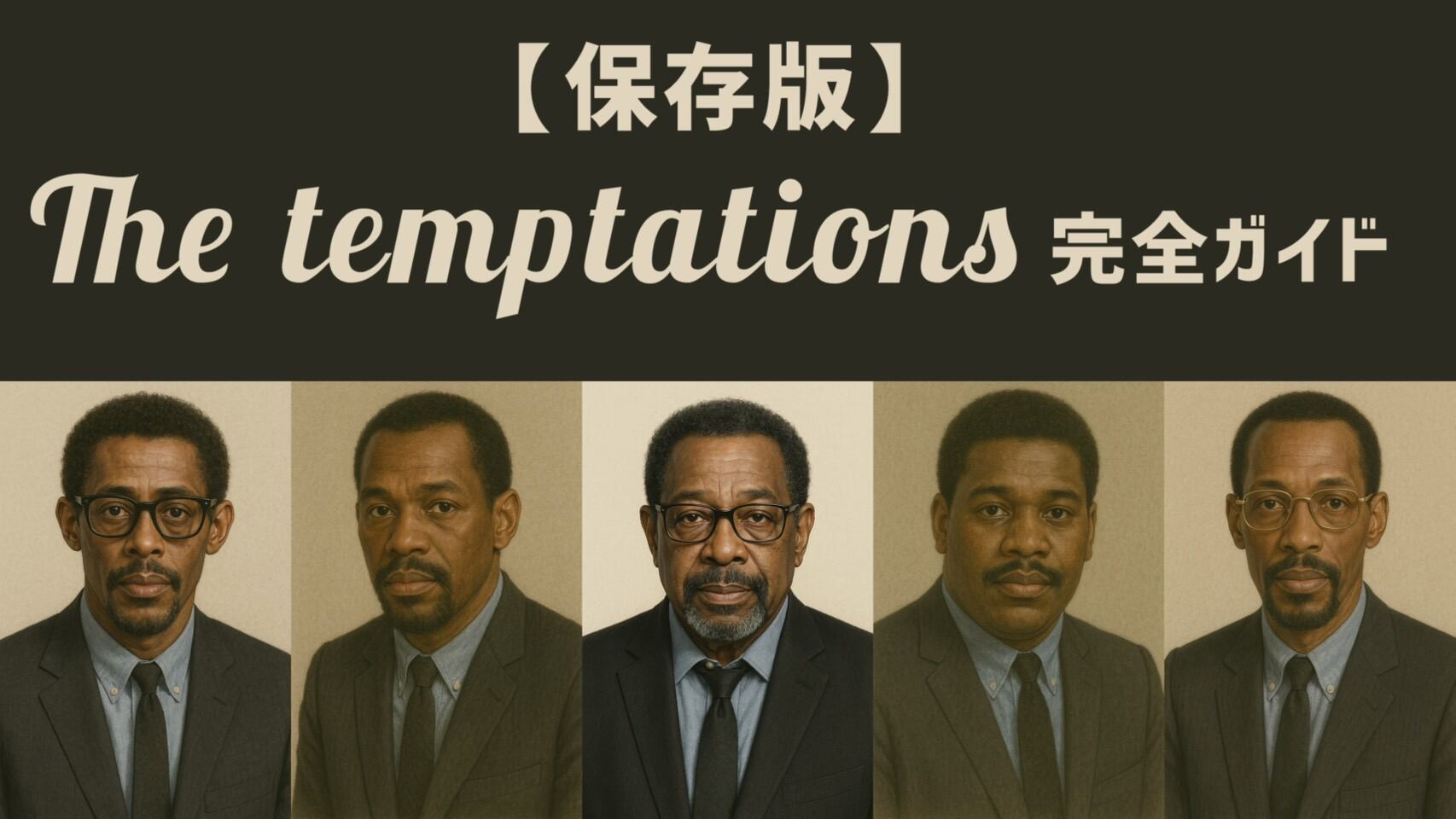 The Temptations入門｜メンバー・名曲・モータウン黄金期の裏側まで