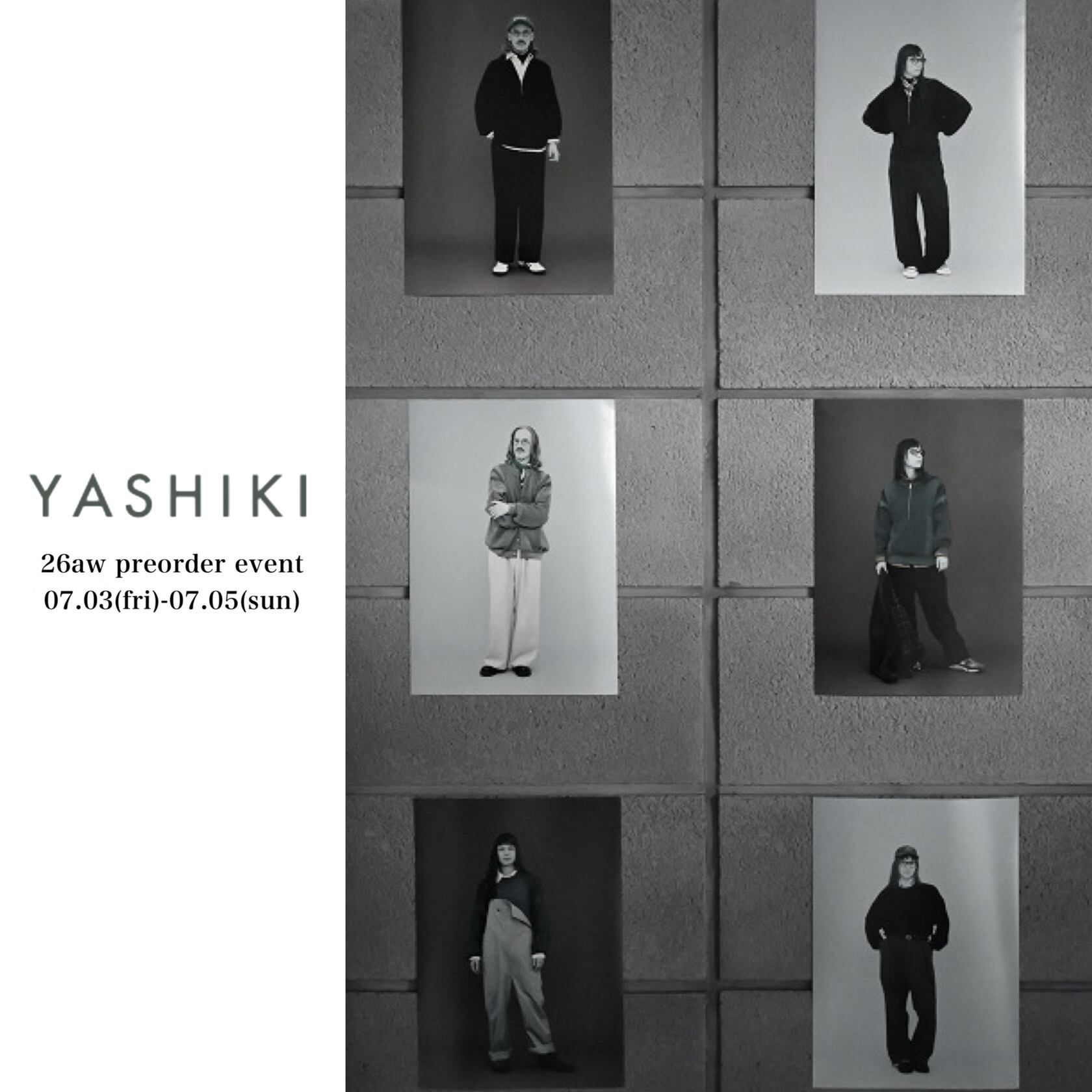 YASHIKI(ヤシキ) 26年秋冬コレクション店頭受注会スタート！ 店内ご