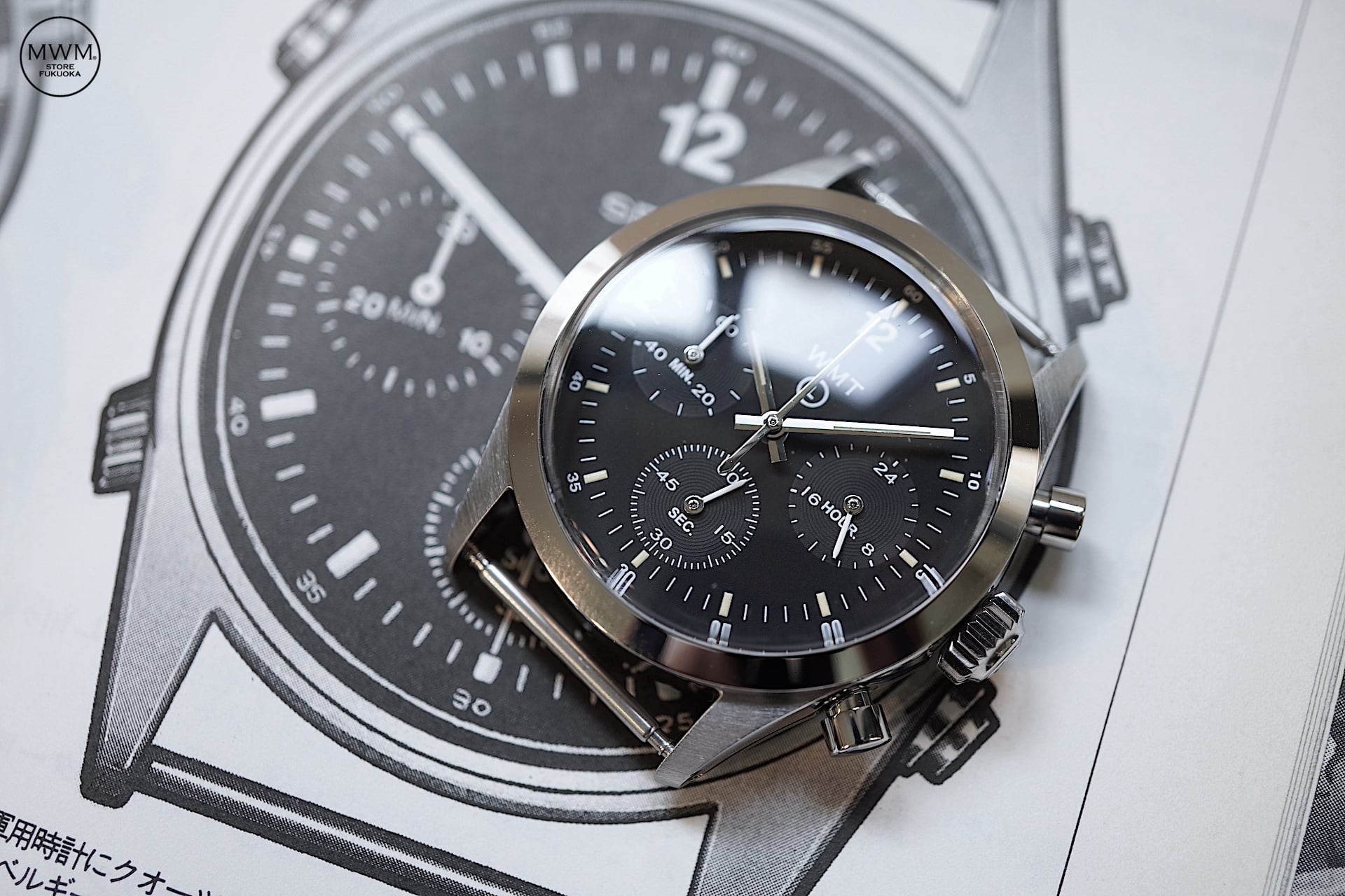 手巻きクロノグラフ創世記のオマージュGP1 Classicを大胆にミリタリーモデルに再構築 | MWM FUKUOKA (WMT WATCHES  ONLINE STORE)