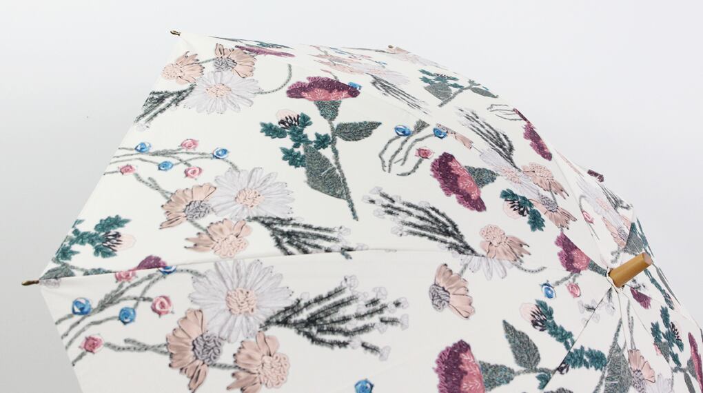 刺繍 everlasting sprout 日傘 軽量 サマーシールド 東レ Everlasting