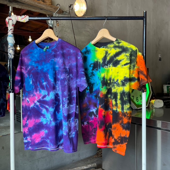 CROW TIPI TIE-DYE : Pocket tee