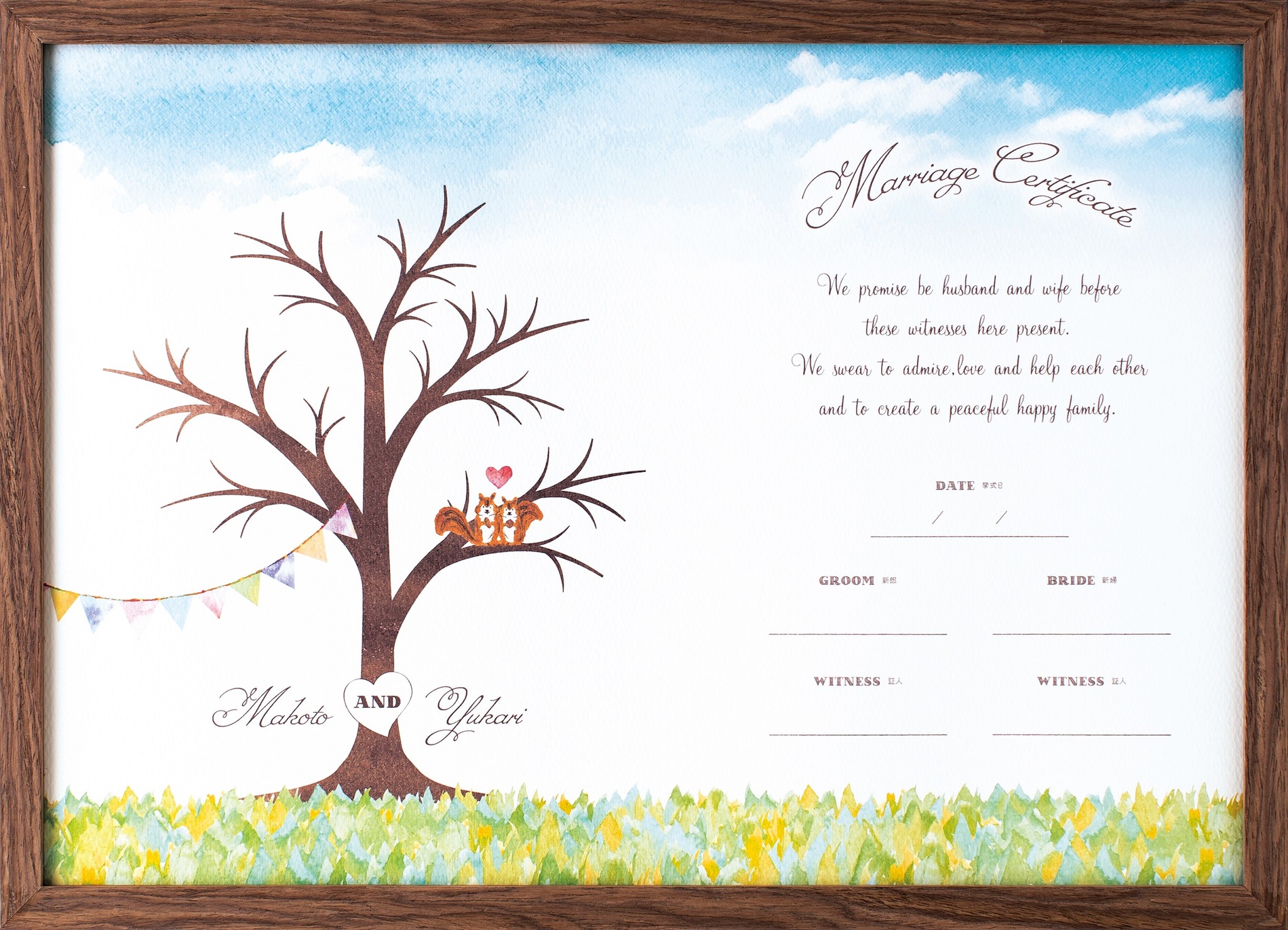 ゲストからの祝福スタンプで完成するウェルカムボード ウェディングツリーで結婚式をみんなで楽しもう Merci ありがとうfactory ウェディング 両親贈呈品 ウェルカムボード プチギフト