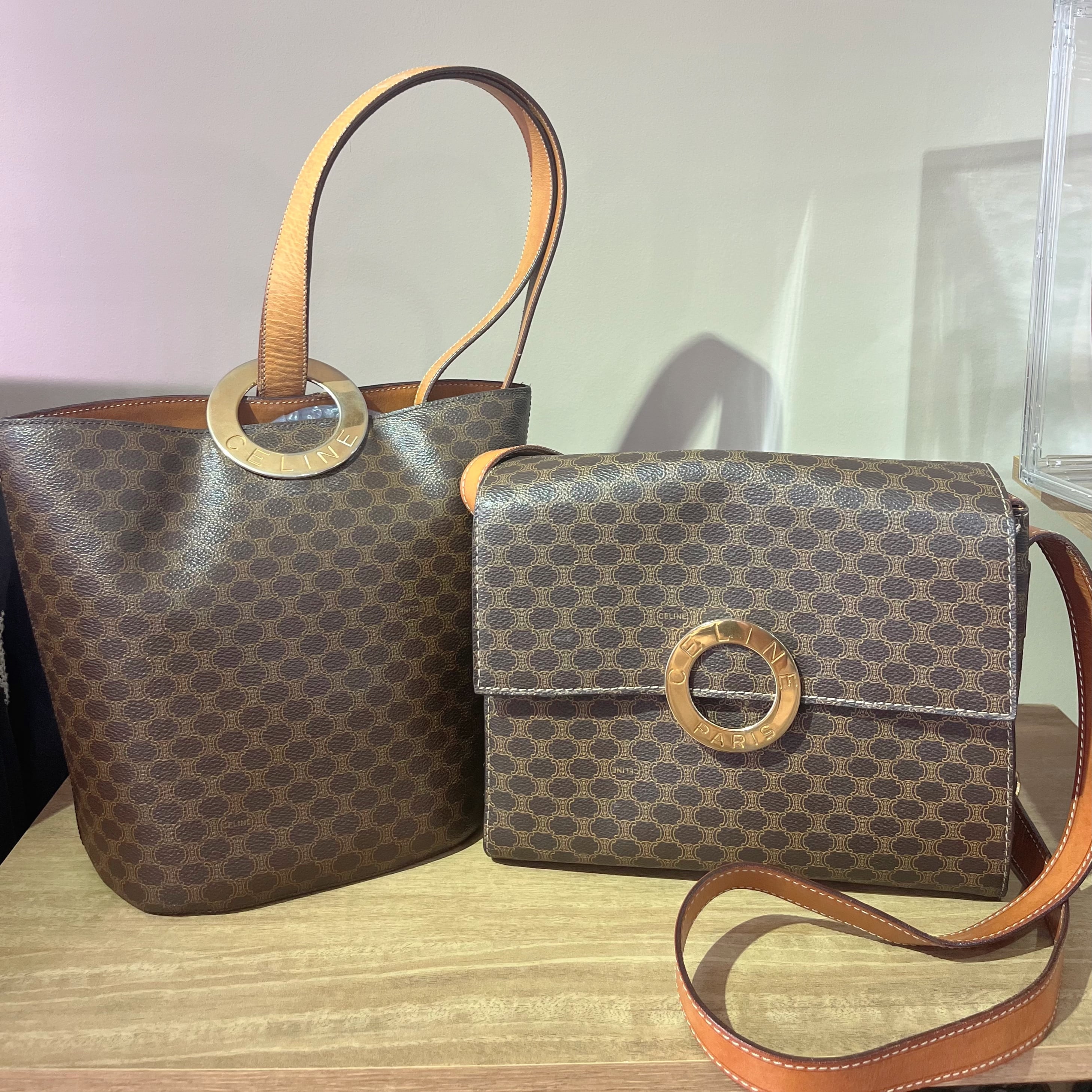 CELINE　セリーヌ　70～80s　スカート　オールドセリーヌ　ヴィンテージ レディース] 70's~80's ヴィンテージ セリーヌ トートバッグ ブラウン