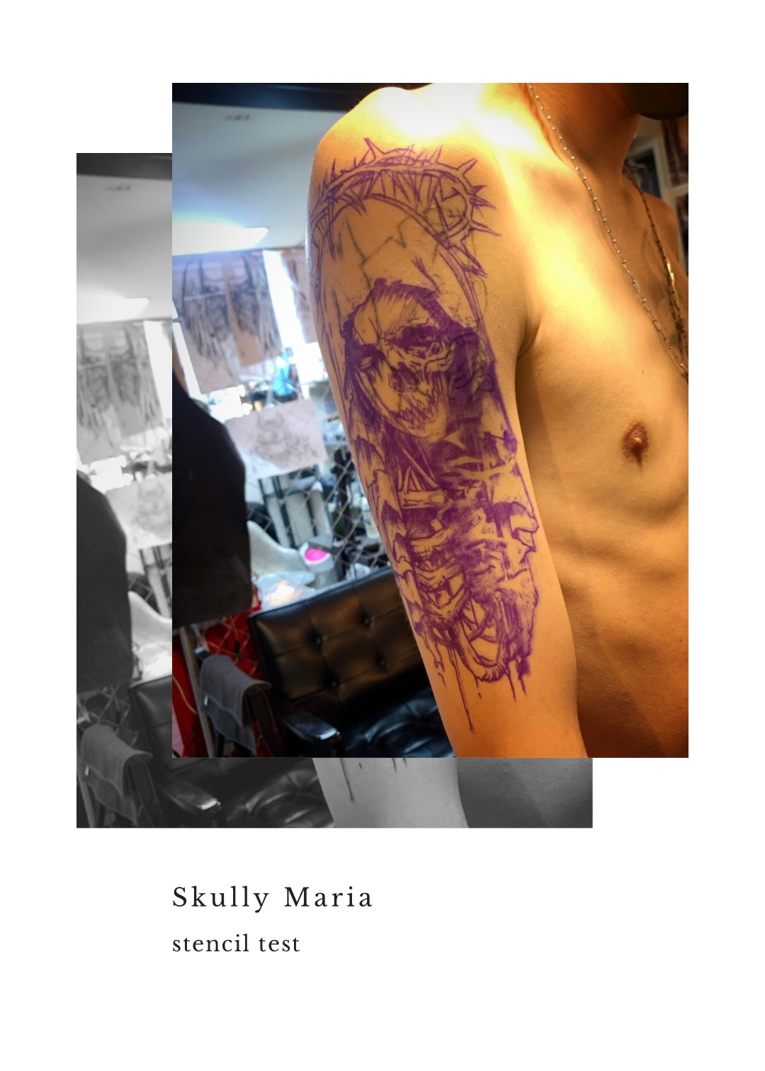 スカルマリアタトゥー カバーアップタトゥー 4 東京渋谷タトゥースタジオ 刺青師 渋谷伊彫 Loyal Tattoo 刺青師 渋谷伊彫 東京渋谷 大阪アメ村 In デスペラードタトゥー