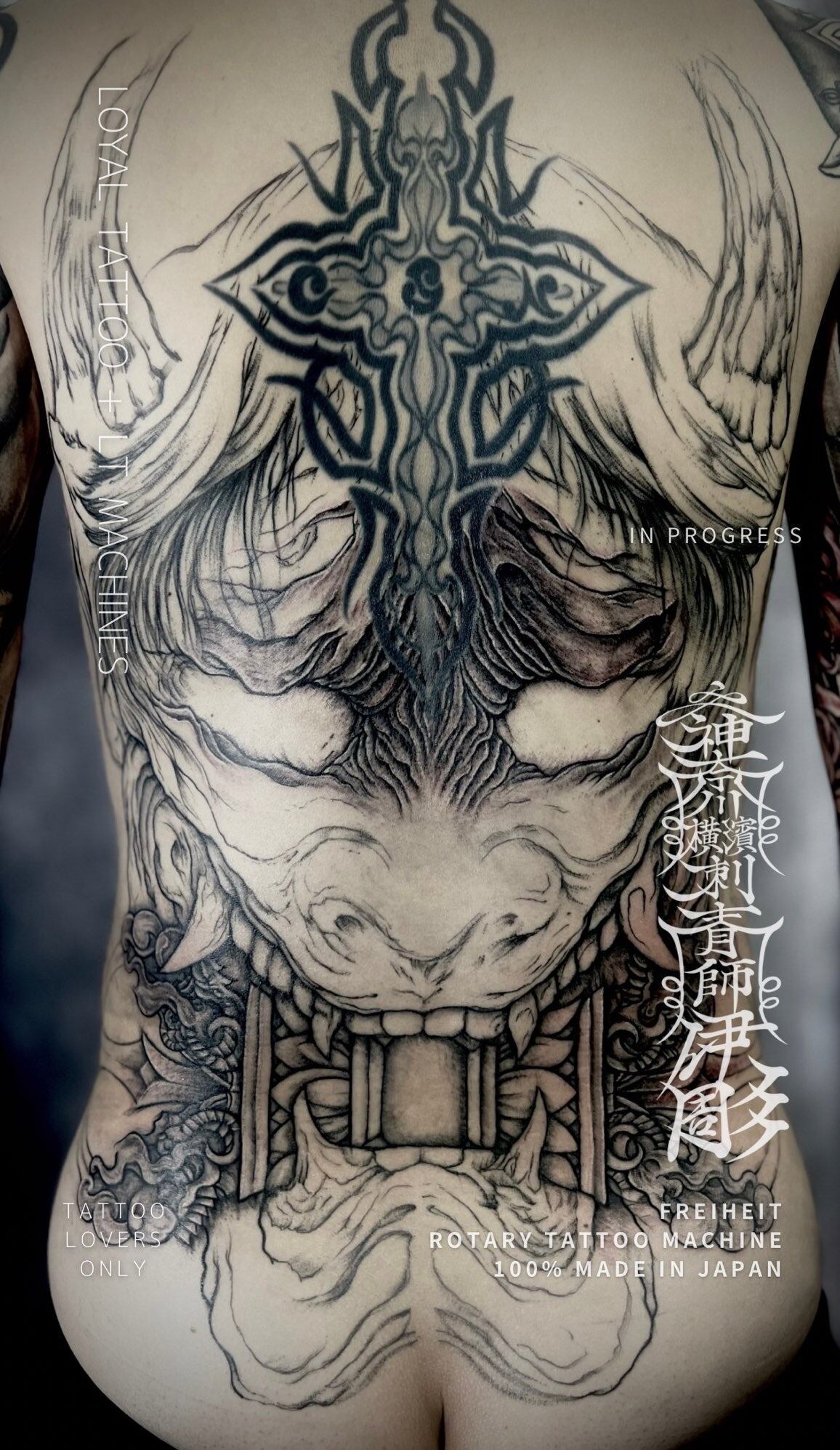 現代 和彫 刺青師《般若》和洋折衷タトゥー 刺青 背中 総身彫 バック