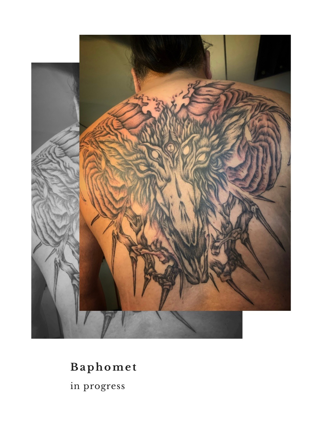 バフォメット バックピースタトゥー 東京渋谷タトゥースタジオ 刺青師 渋谷伊彫 Loyal Tattoo 刺青師 渋谷伊彫 東京渋谷 大阪アメ村 In デスペラードタトゥー