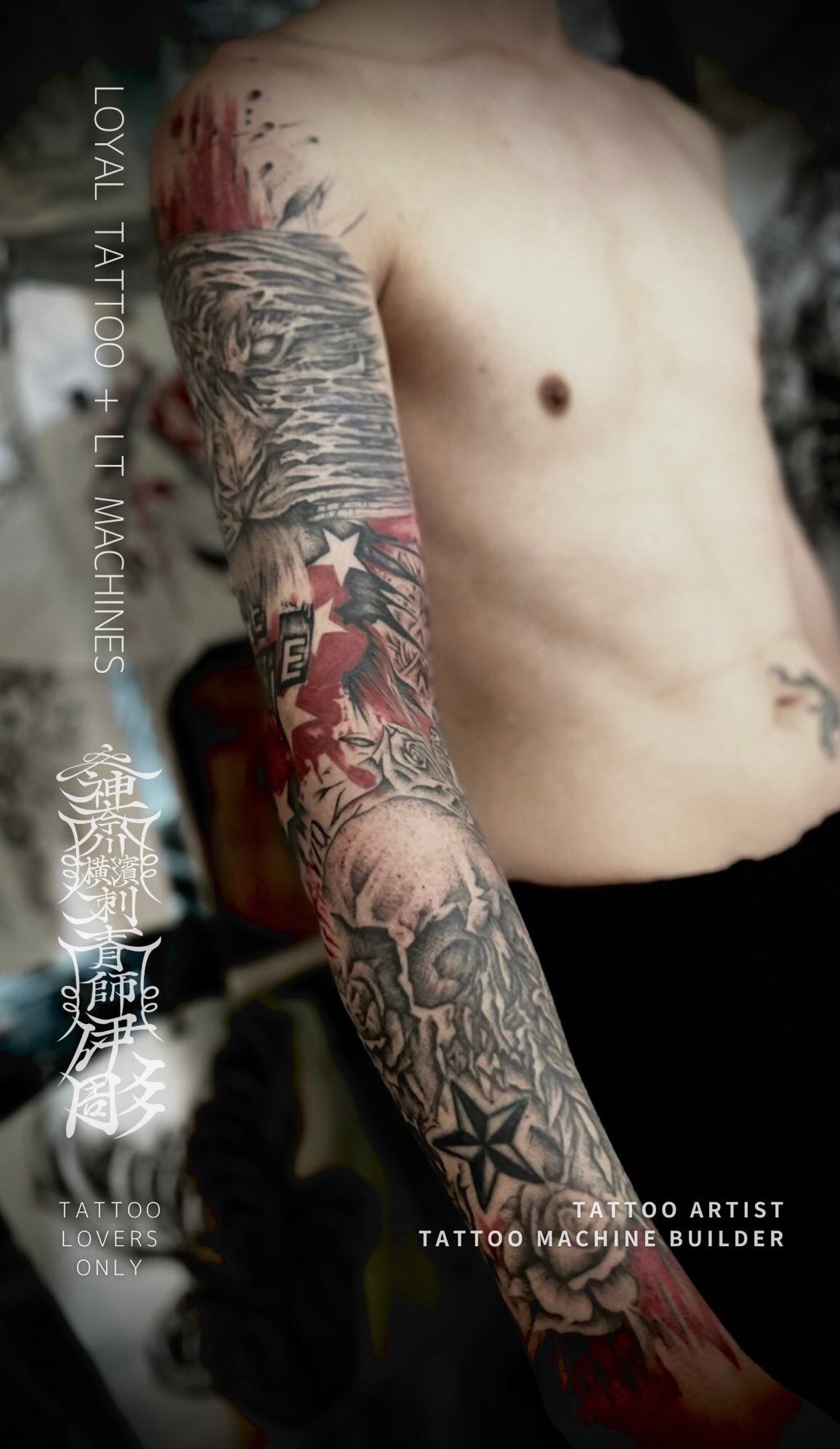 ▶︎フルスリーブタトゥー 茅ヶ崎の刺青師の作品紹介｜腕全体を覆う