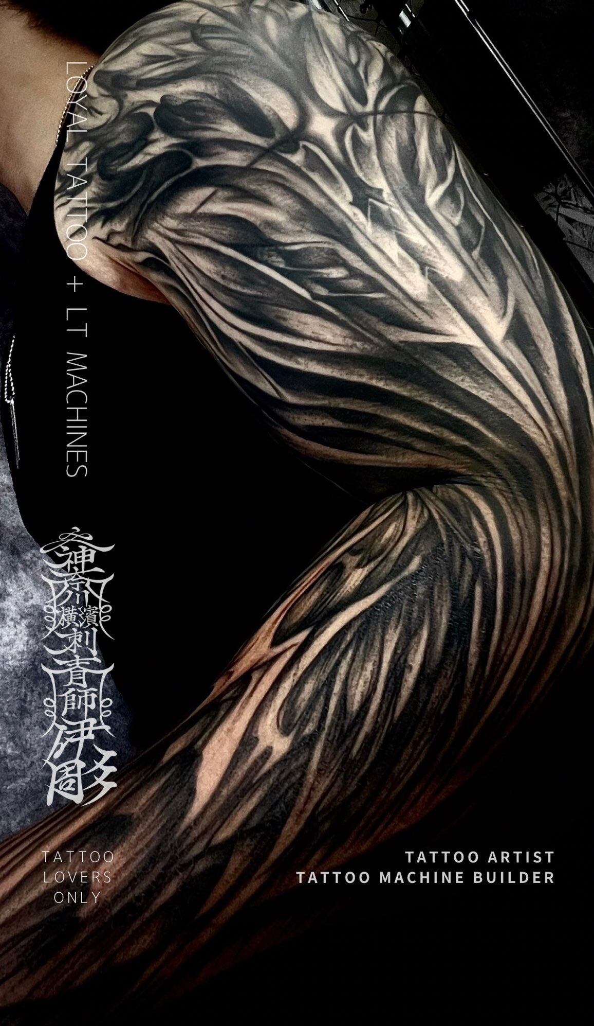 刺青　入れ墨　tattoo 般若・菊】 滋賀Tattoo studio『Laugh Tale』 tattooartist 堅針 #刺青