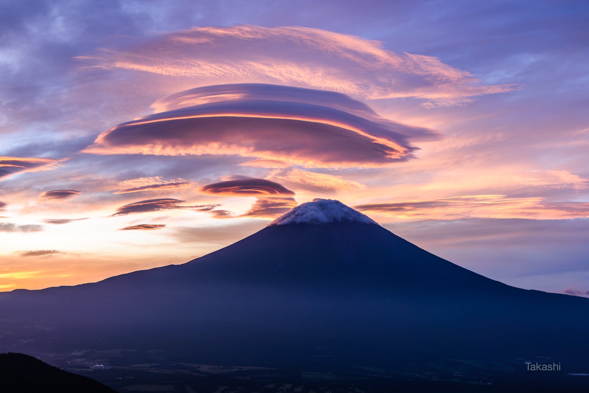 富士山頂の雲